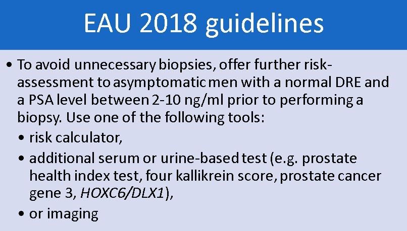 EAU 2018 guidelines